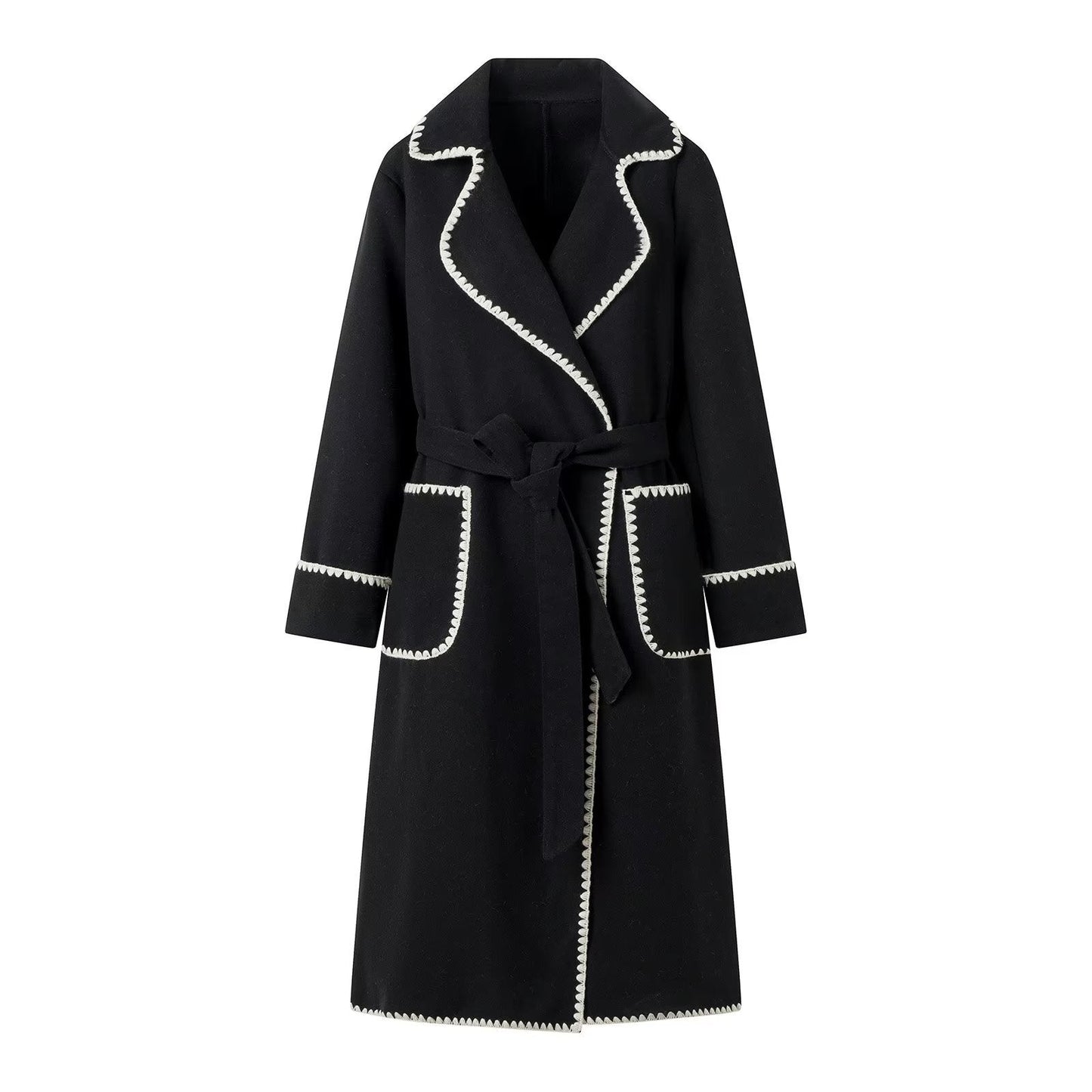 Damen élégante veste mi-saison avec ceinture décorative et poches de qualité Berg-Feldt