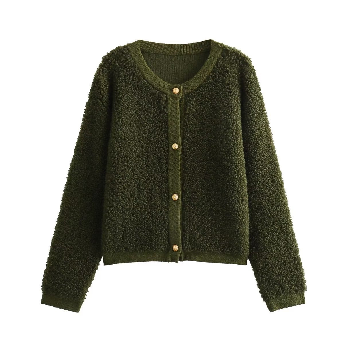 Women's Plush Fleece Button-Front Jacket by berg-feldt