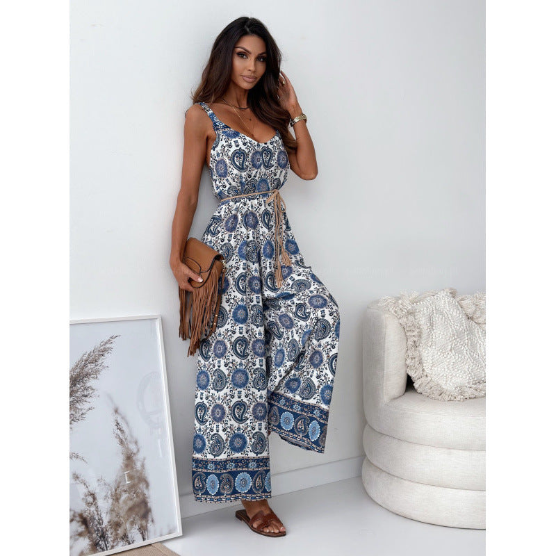 Robe longue femme à motif floral et ceinture à la taille de berg-feldt