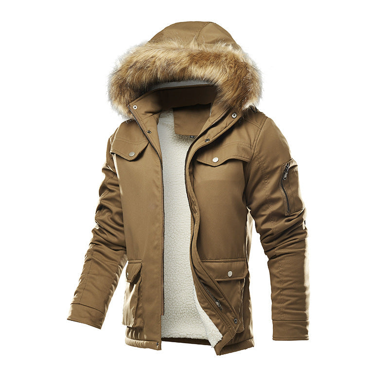 Veste d'hiver isolée pour hommes avec capuche amovible et doublure Berg-Feldt