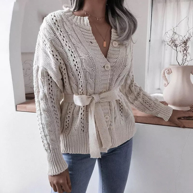 Cardigan femme avec ceinture et motif accrocheur Berg-Feldt