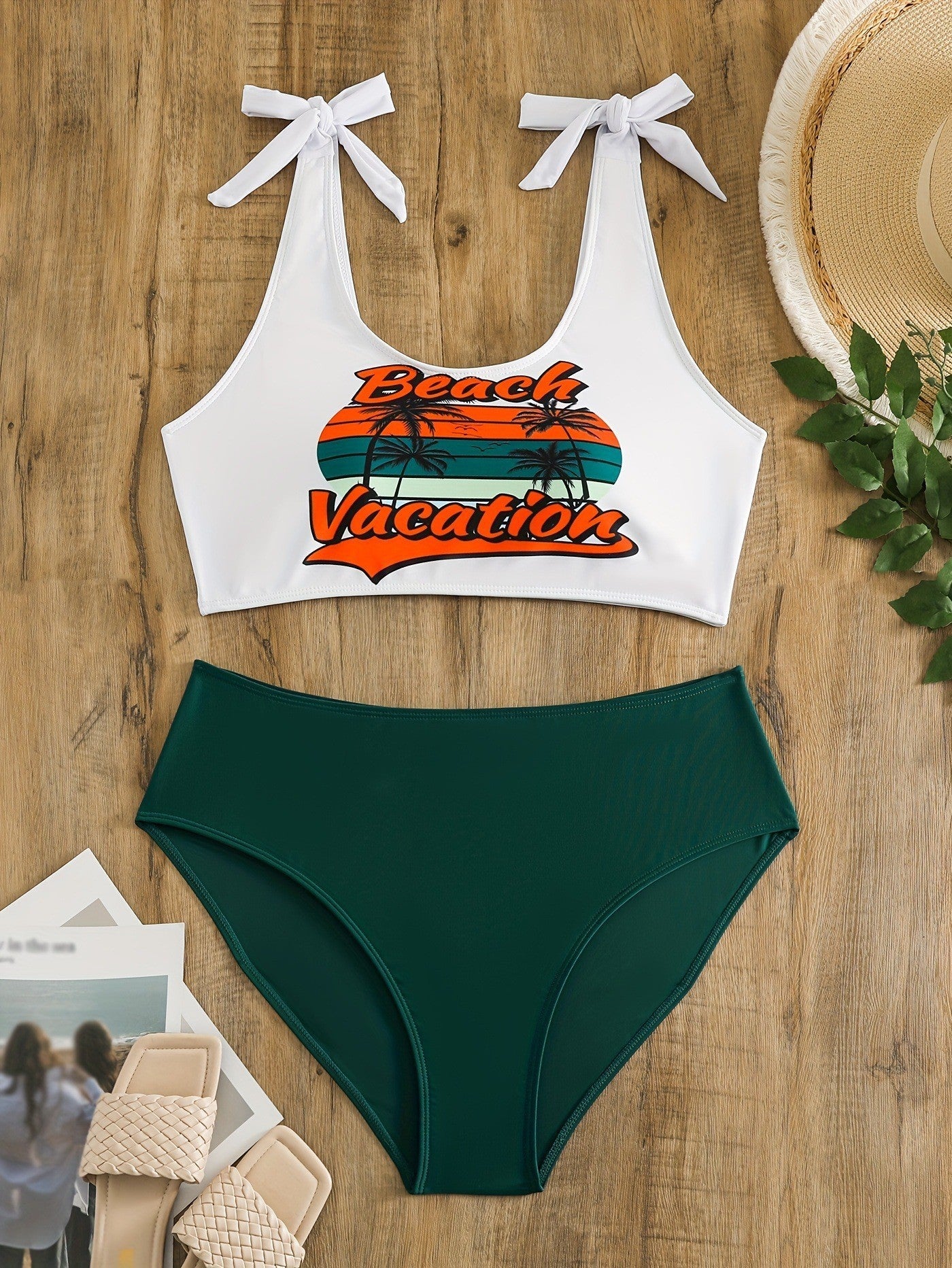 Ensemble de bikini court à motif graphique Berg-feldt pour femme