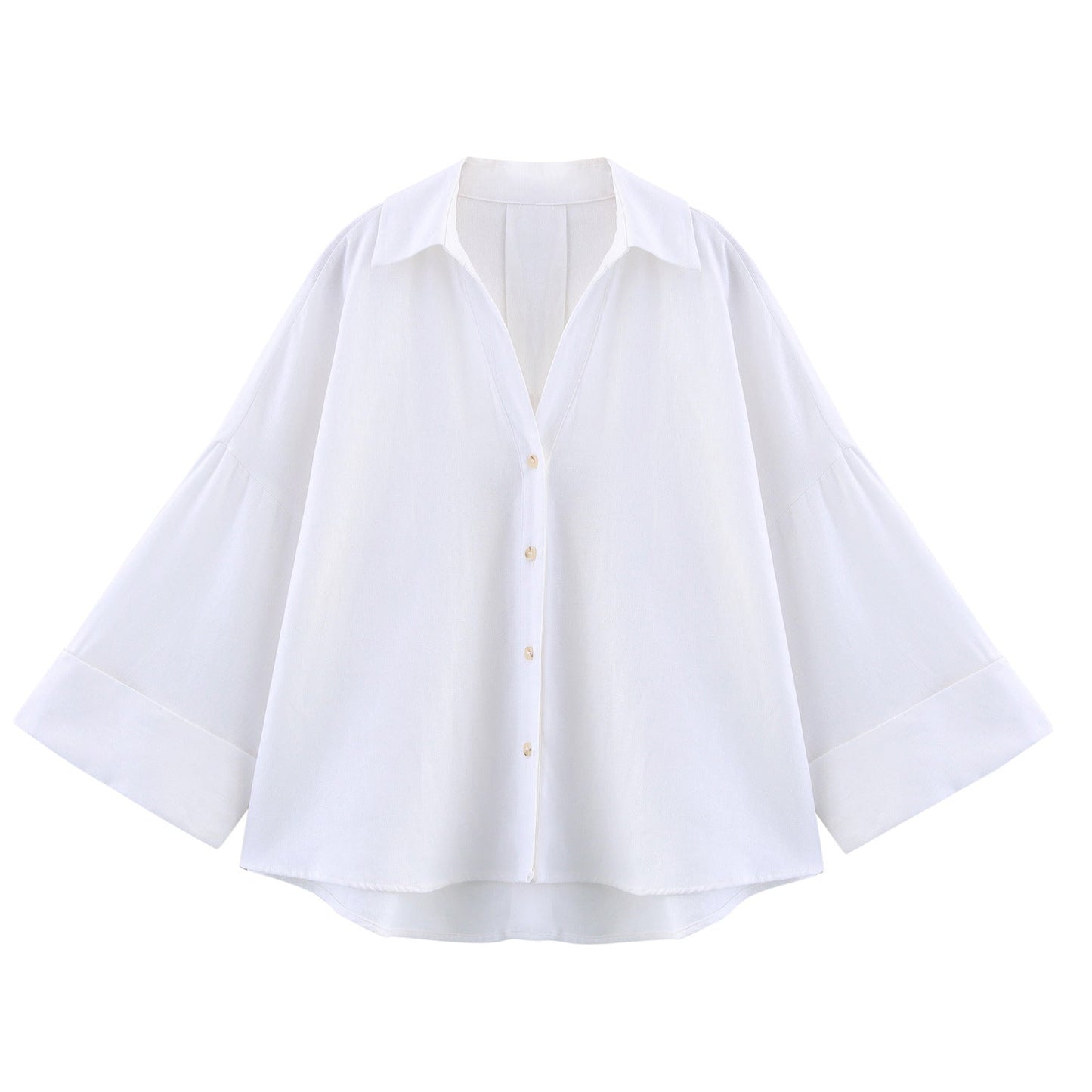 Chemisier pour femme, coupe décontractée, boutonné, manches cloche, berg-feldt