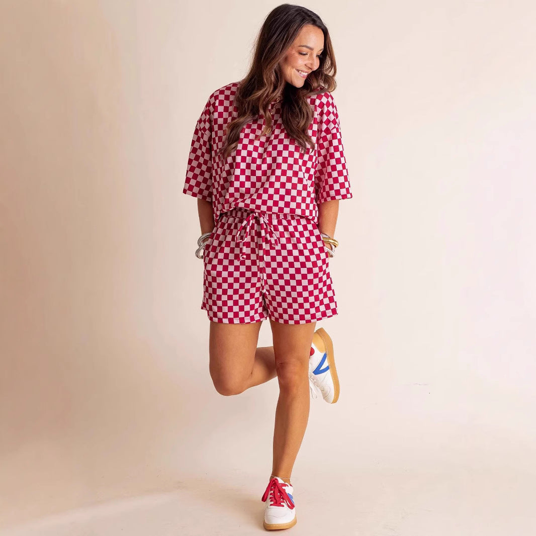 Ensemble de tenues décontractées à carreaux pour femme Berg-feldt