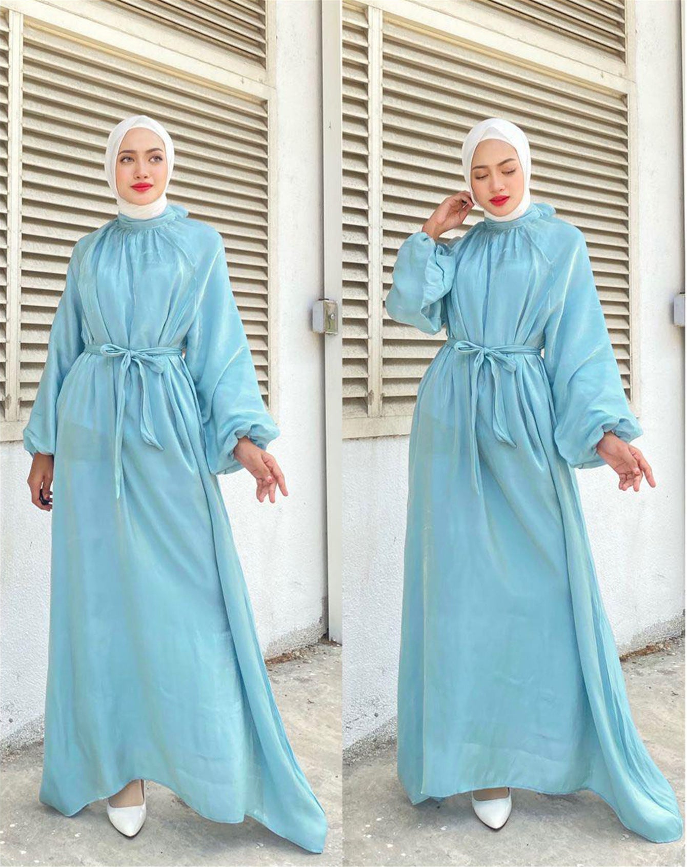 Robe élégante à manches longues avec ceinture pour femme Berg-Feldt