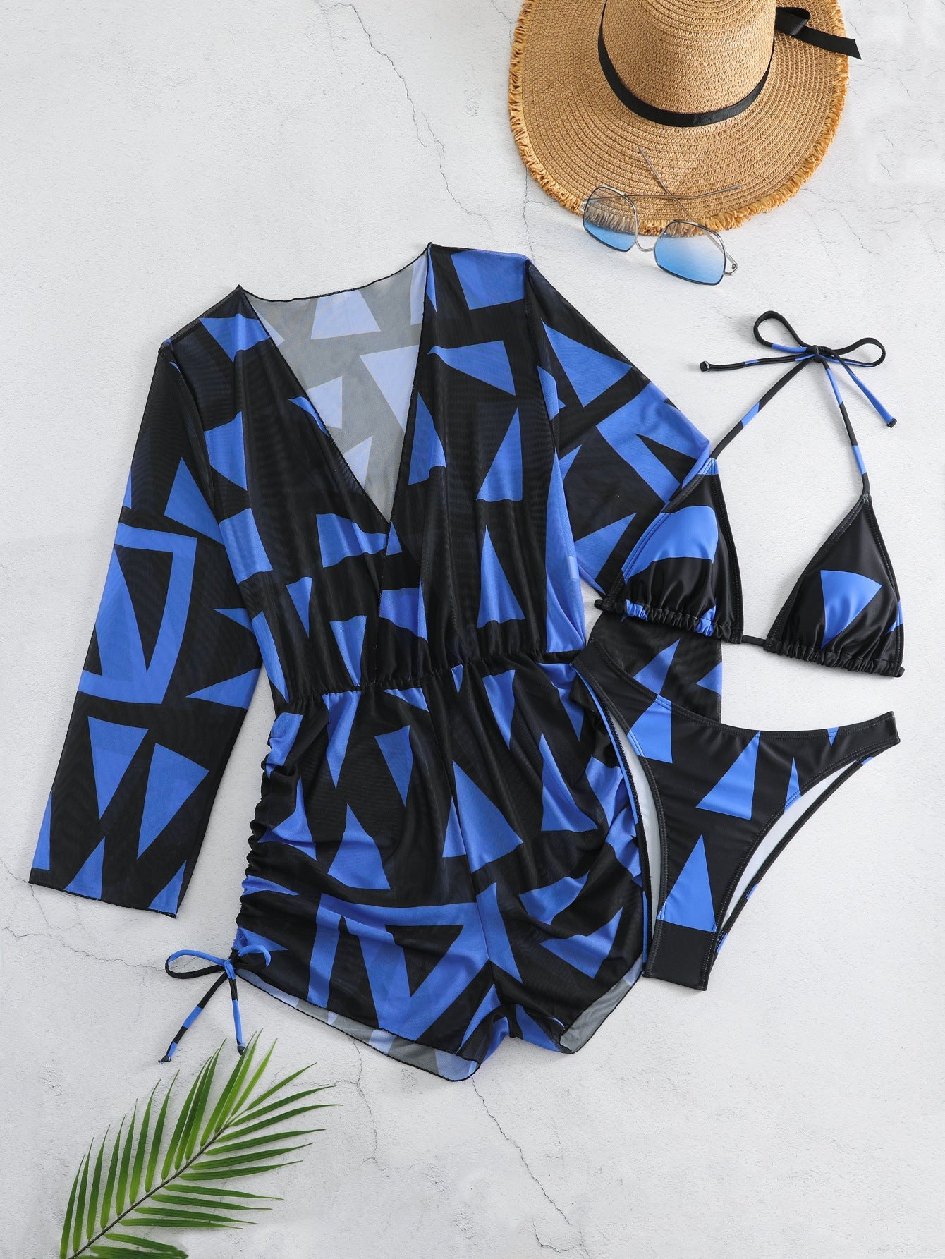 Robe de plage et maillot de bain motif géométrique berg-feldt pour femme