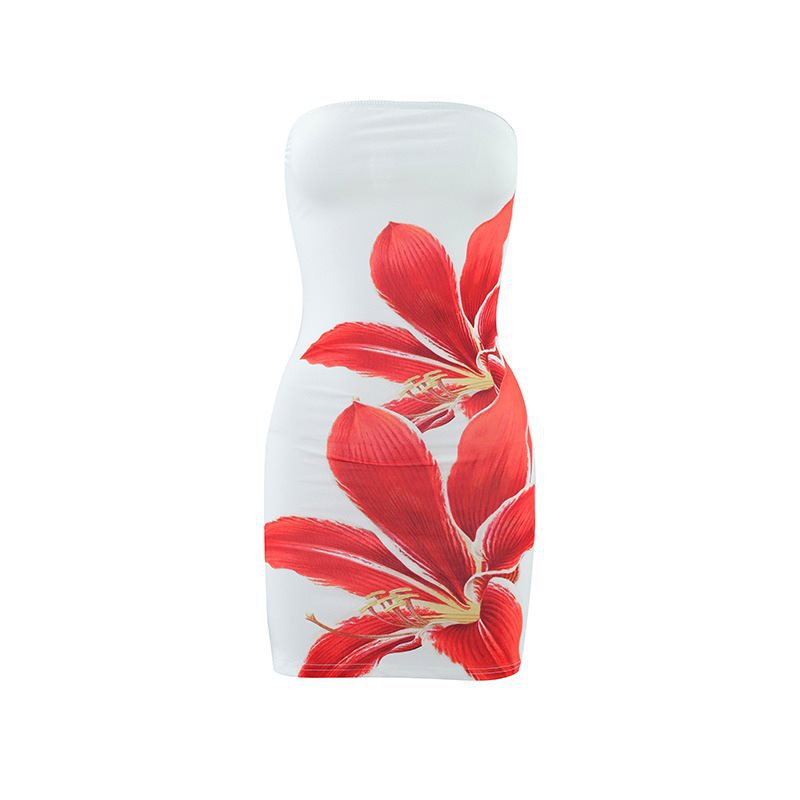 Robe longue sans manches à imprimé floral et taille élastique pour femme berg-feldt