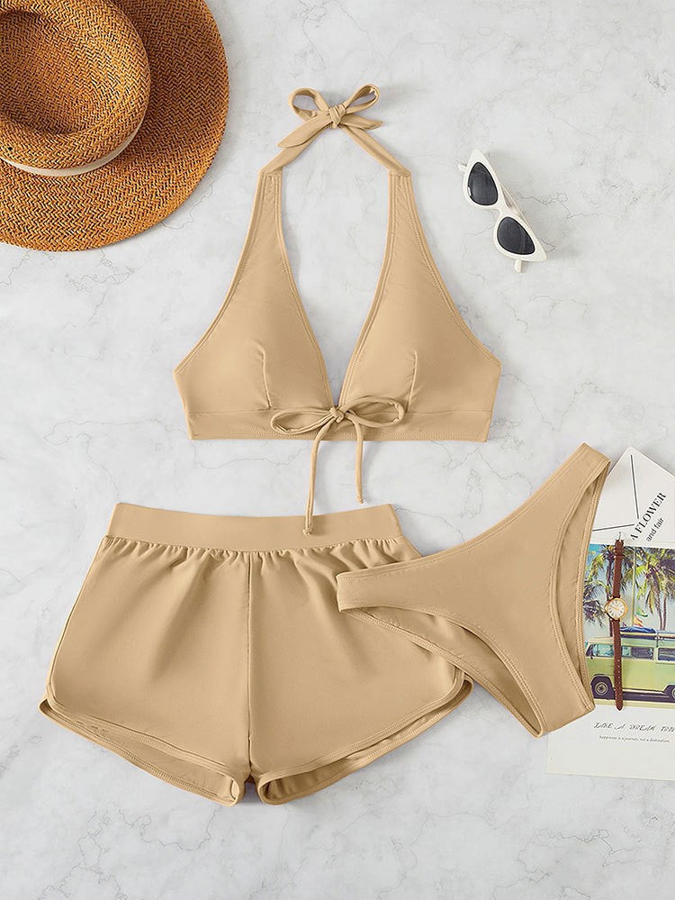 Haut de bikini sportif pour femme avec décolleté plongeant et taille haute de berg-feldt