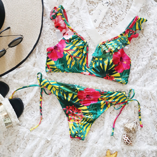 Aufgeregtes Bikini-Set mit Rüschen und Blumenmuster von berg-feldt
 - berg-feldt