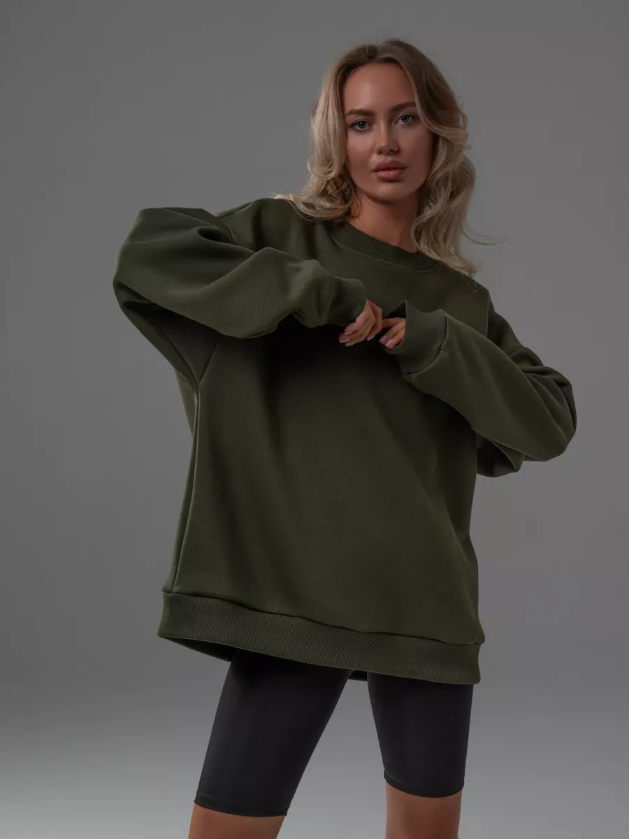 Sweat-shirt décontracté surdimensionné pour femme avec coupe surdimensionnée et matériaux en coton doux Berg-Feldt