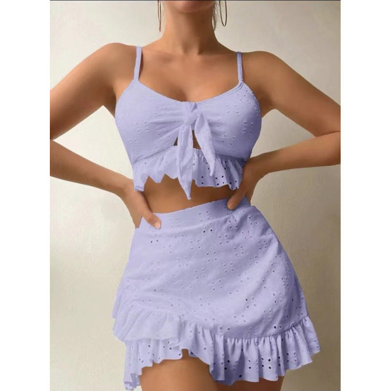 Ensemble femme Berg-Feldt : blouse aérienne et jupe à volants
