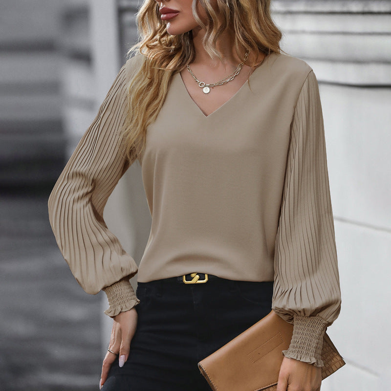 Damen Elegantes Blusenshirt mit Plisseé-Ärmeln Berg-Feldt
