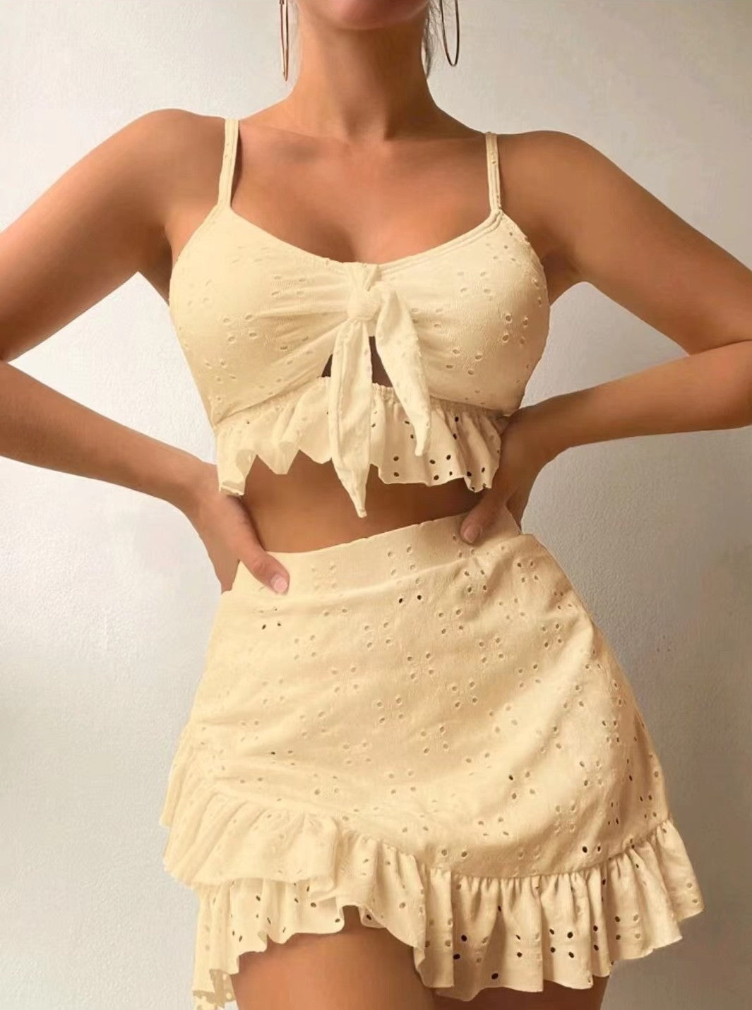 Ensemble crop top et jupe à volants Berg-Feldt pour femme