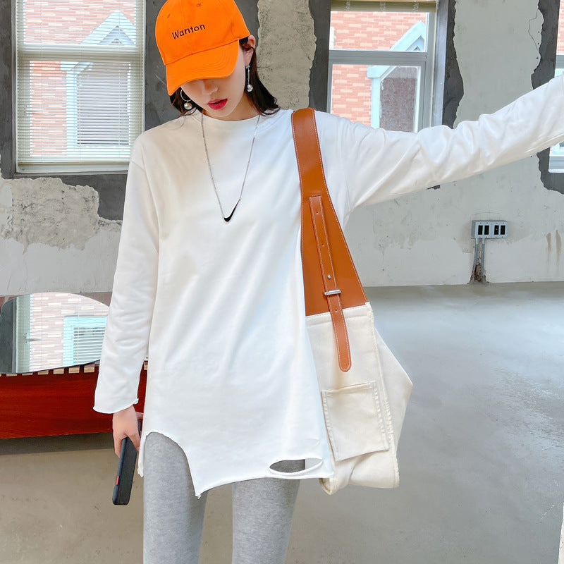 Lässiges, atmungsaktives Damen-Langarmshirt in Oversize aus hochwertigem Baumwollmix von berg-feldt