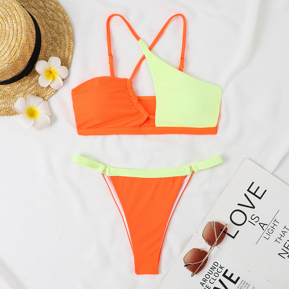 Ensemble de bikini bralette pour femme Berg-feldt à texture multicolore