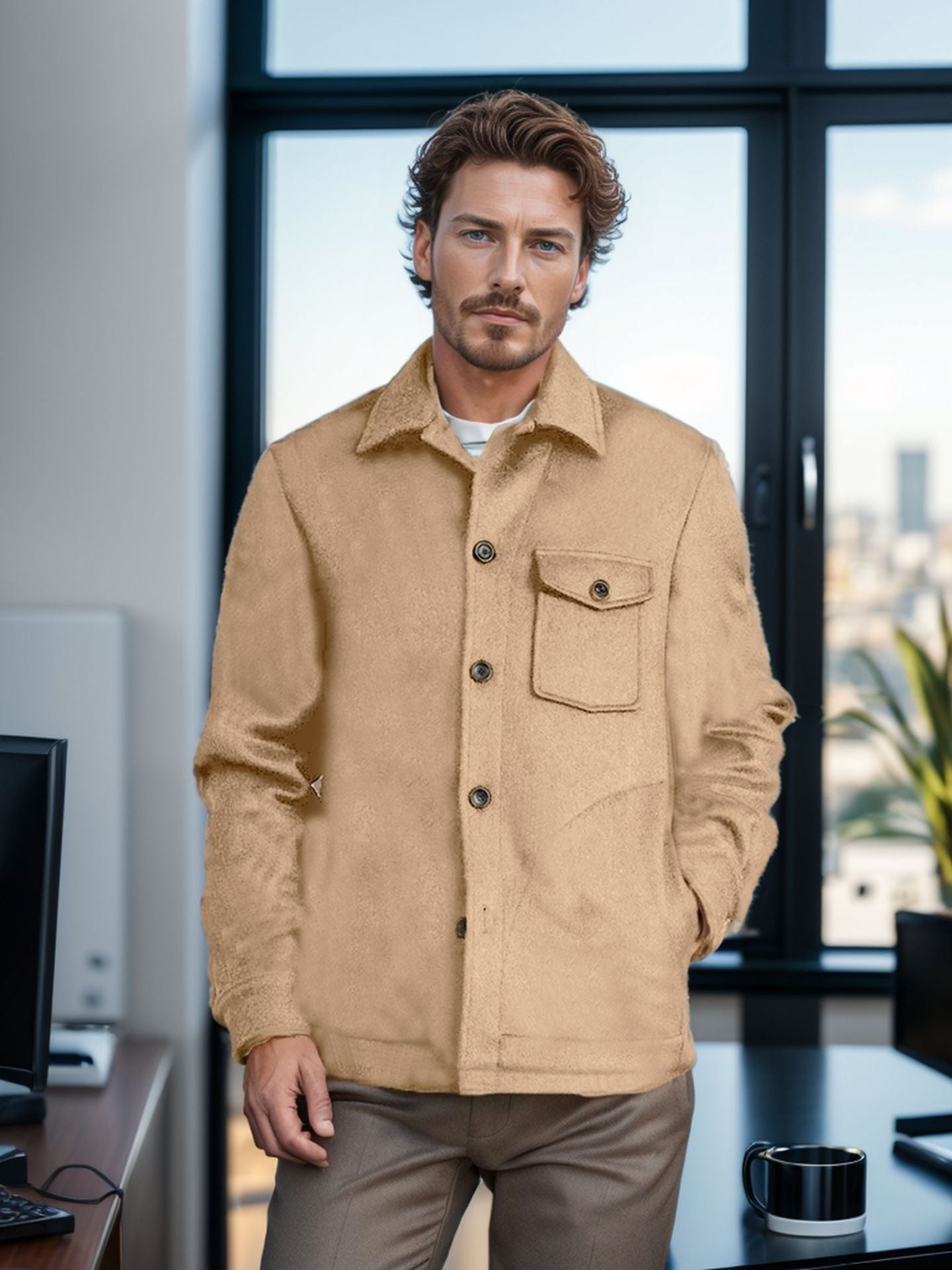 Veste bouclée élégante pour hommes avec poches pratiques Berg-Feldt