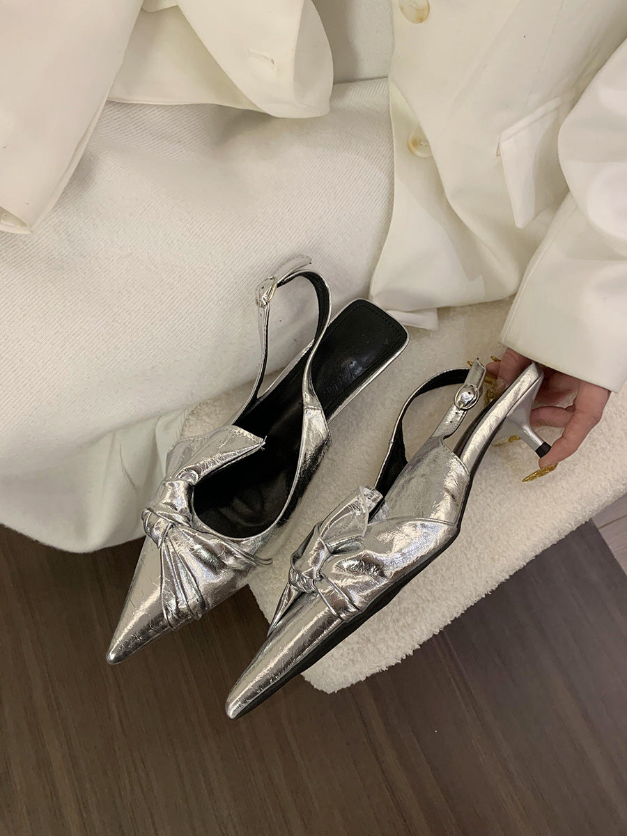 Escarpins élégants à bride arrière et nœud pour femme de berg-feldt