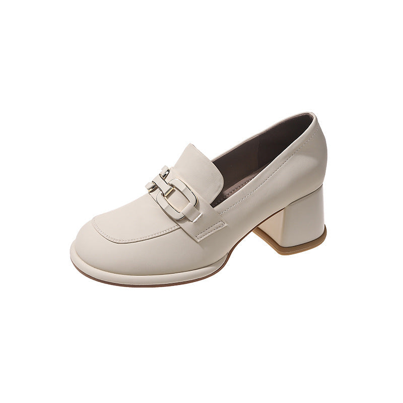Damen Slipper mit klobig-Absatz und dekorativer Schnalle von berg-feldt