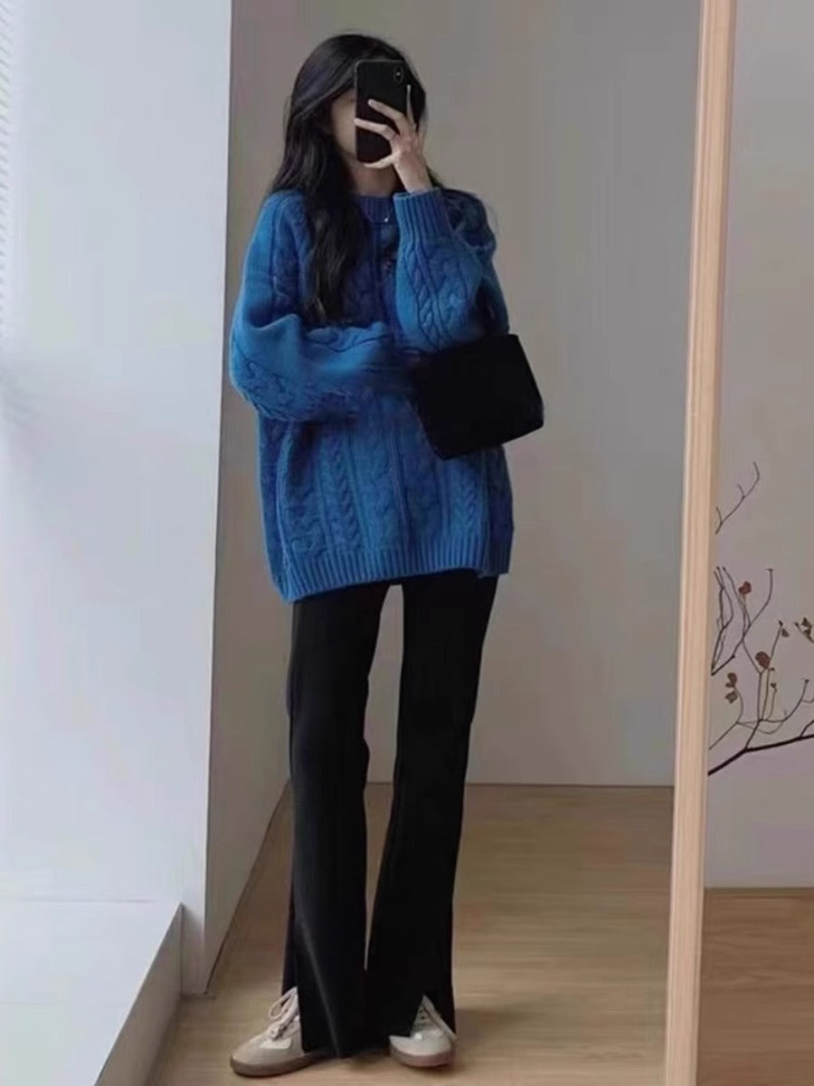 Pull en grosse maille pour femme, style décontracté et ample avec motif torsadé Berg-Feldt