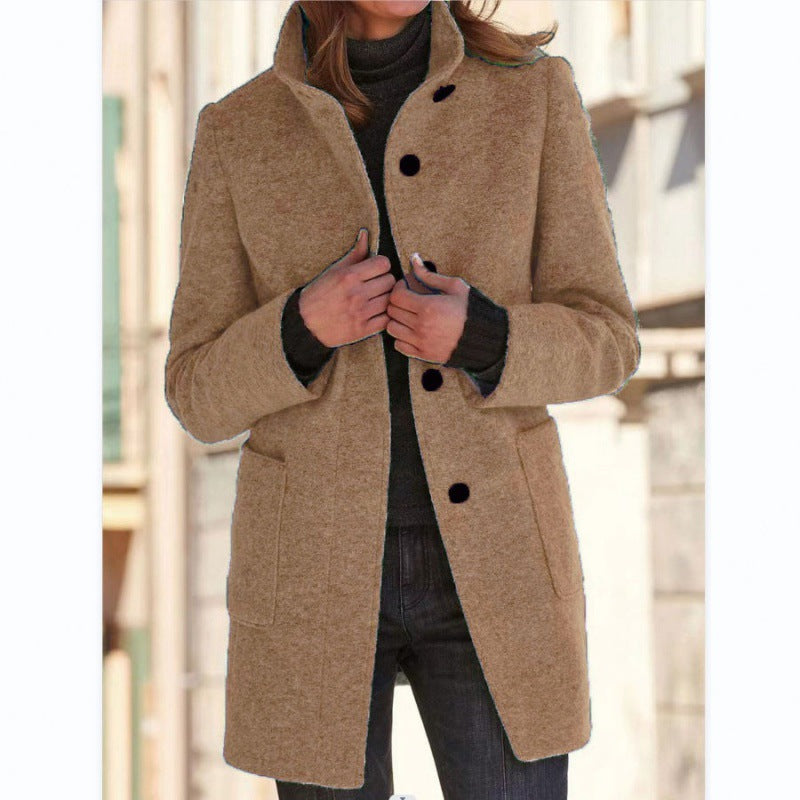 Damen élégante veste en laine avec poches pratiques et fermeture boutonnée Berg-Feldt