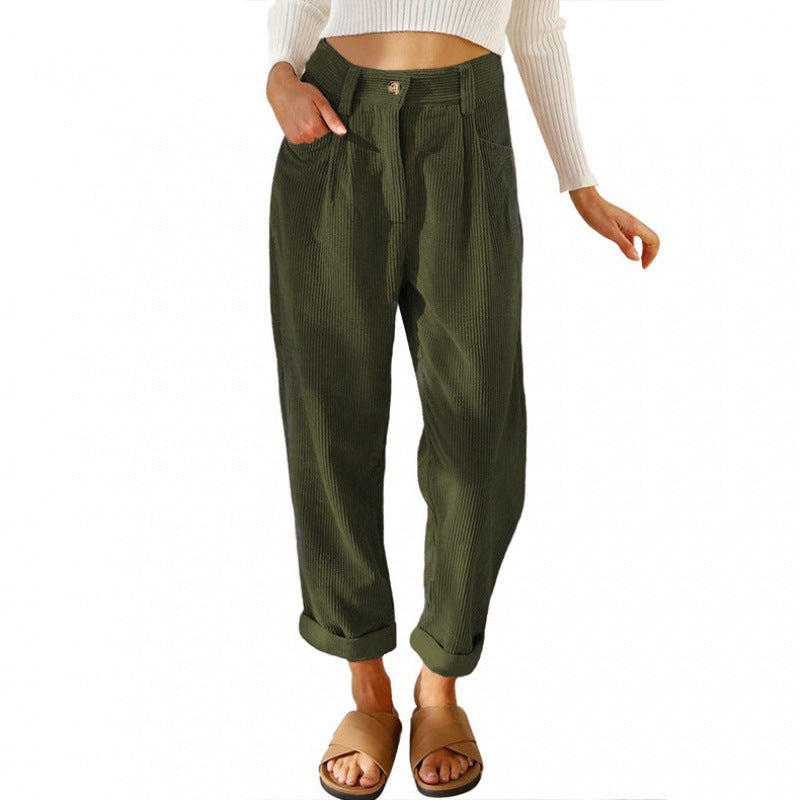 Elegante Damenhose mit hoher Taille und Falten von berg-feldt