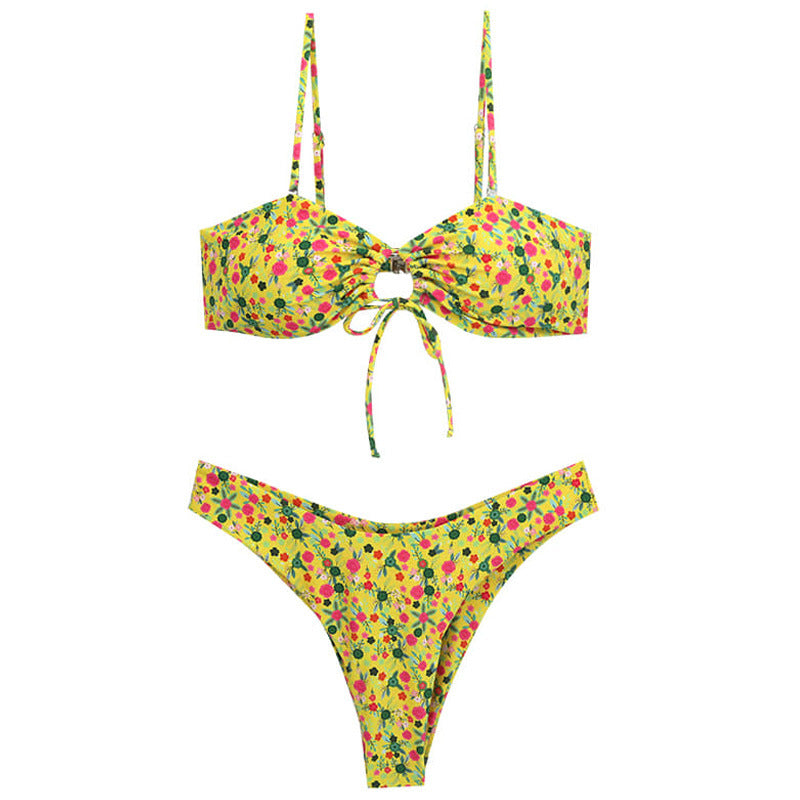 Ensemble de bikini à imprimé floral et fermeture à nœud réglable pour femme de berg-feldt