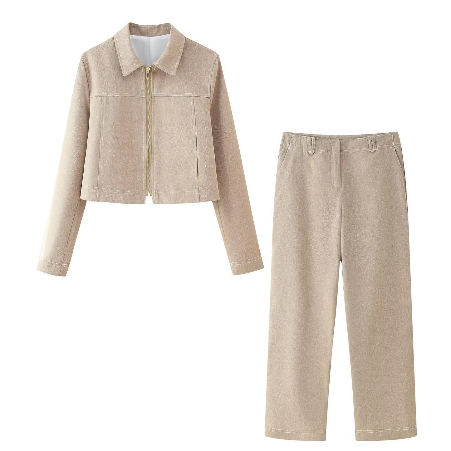 Berg-Feldt Pantalon large pour femme avec taille texturée
