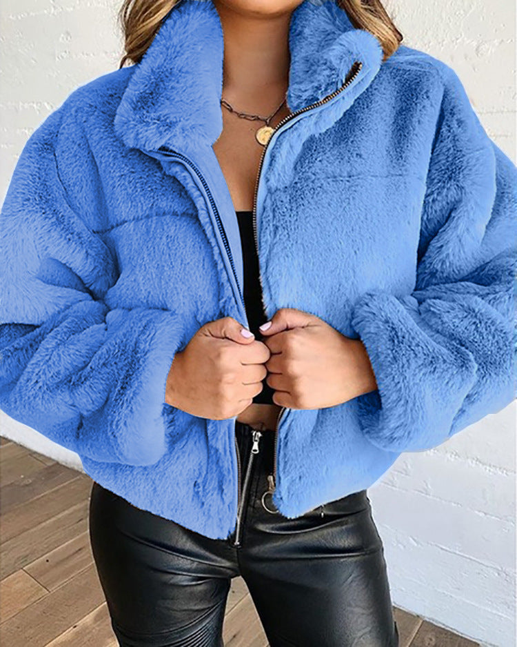 Veste tendance douillette à col montant pour femme Berg-Feldt