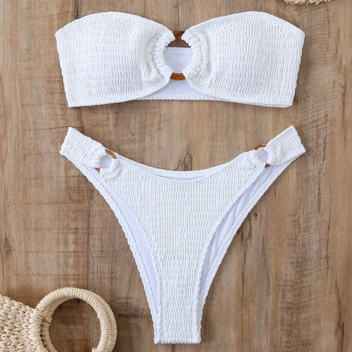 Ensemble de bikini femme Berg-Feldt avec bandeau smocké et anneau