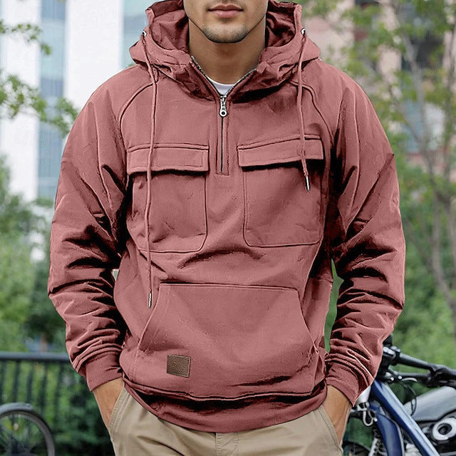 Herren modische Kapuzenjacke mit praktischen Taschen Berg-Feldt