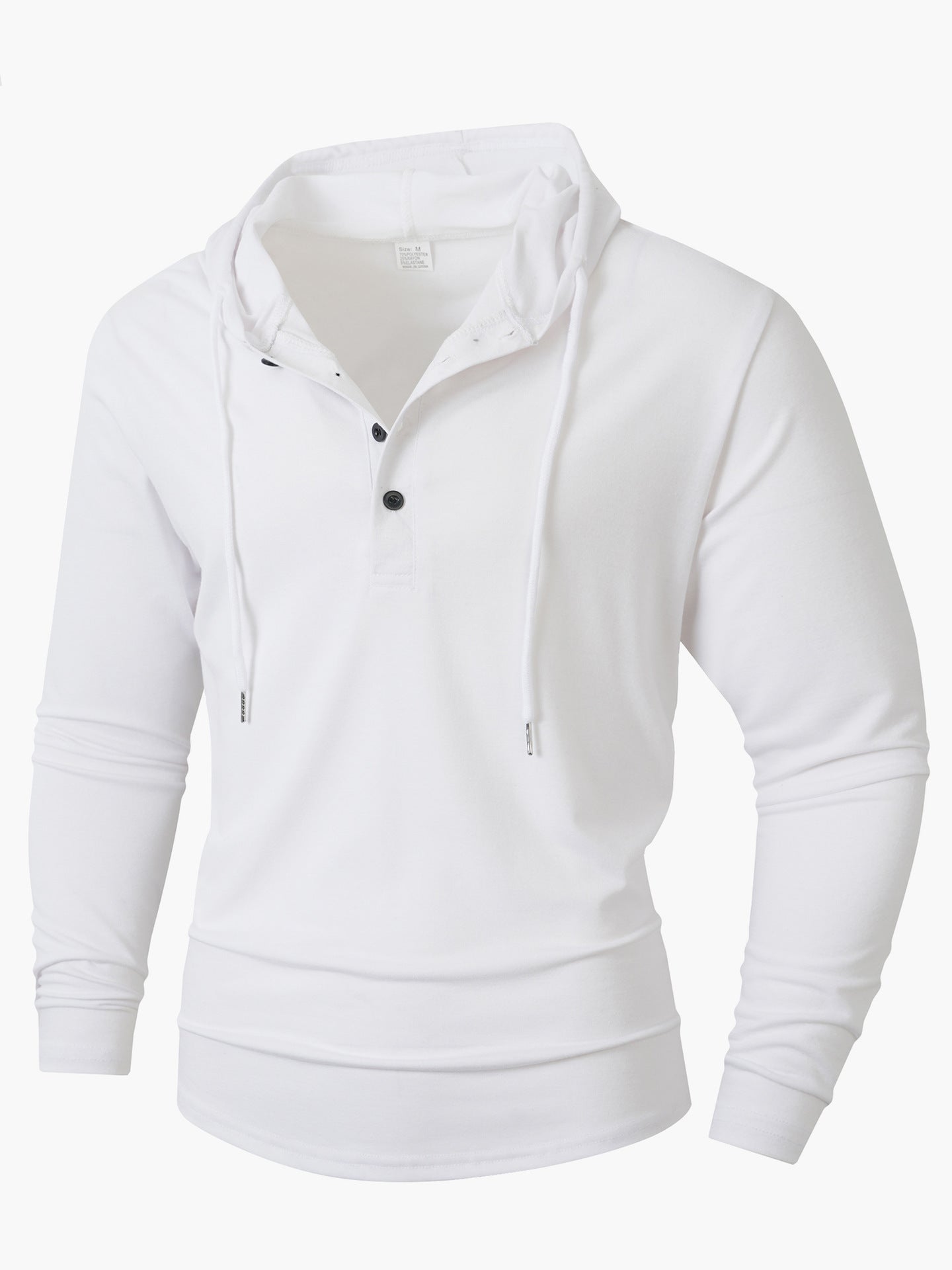 Herren Hoodie mit knöpfbarem Kragen und Kordelzug Berg-Feldt
