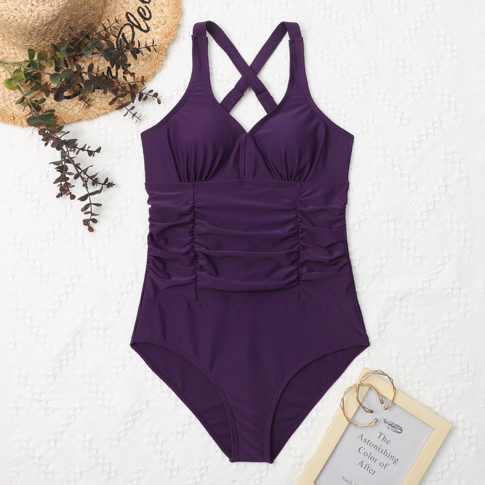 Maillot de bain croisé à fronces pour femme Berg-Feldt