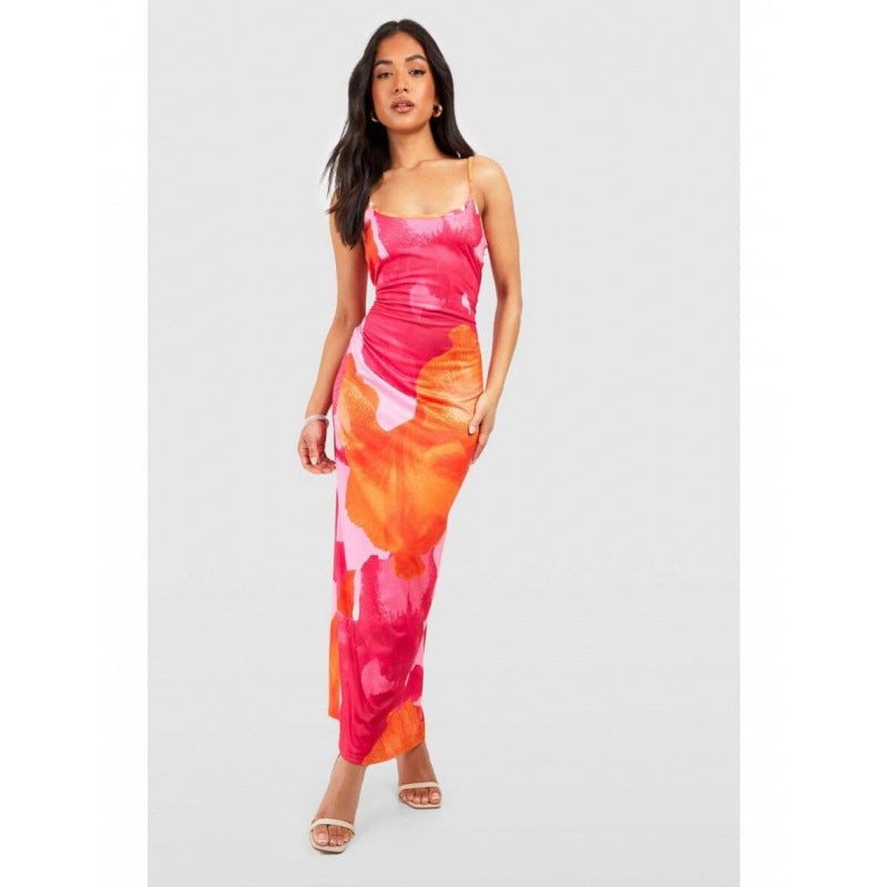 Robe longue fleurie moulante Berg-feldt pour femme