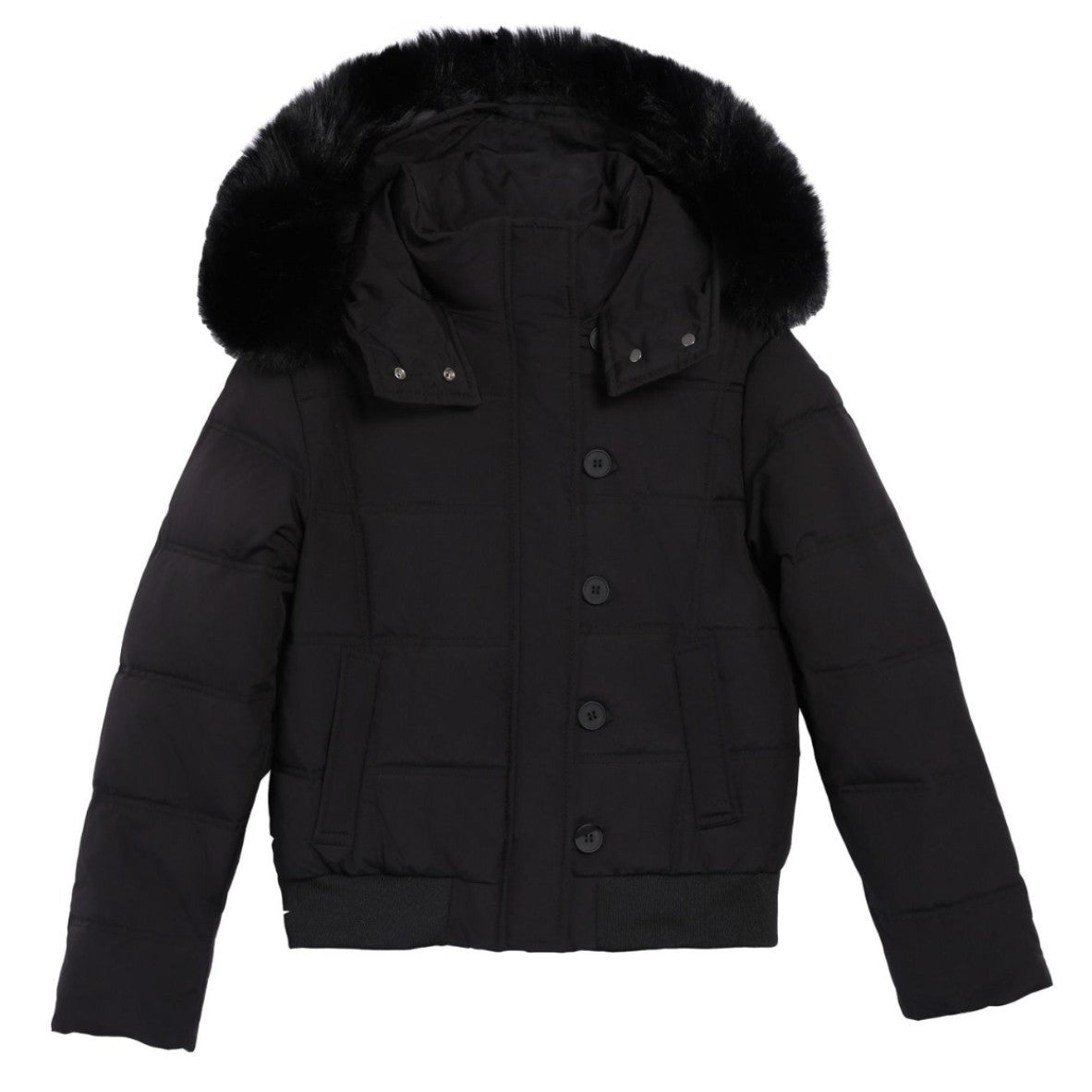 Veste élégante pour femme avec col en fausse fourrure amovible et détails boutonnés Berg-Feldt