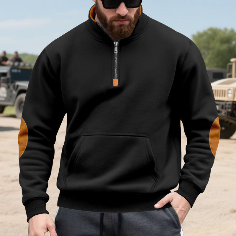 Hoodie homme avec col montant tendance et détails contrastants Berg-Feldt