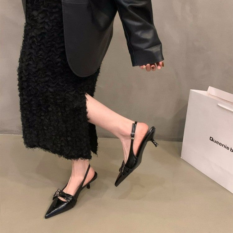 Elegante Damen-Slingback-Mule mit Kitten-Heel und Schleife von berg-feldt