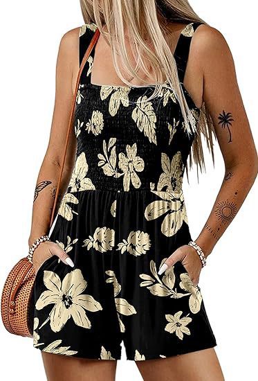 Combinaison Berg-Feldt pour femme avec imprimé floral et poches