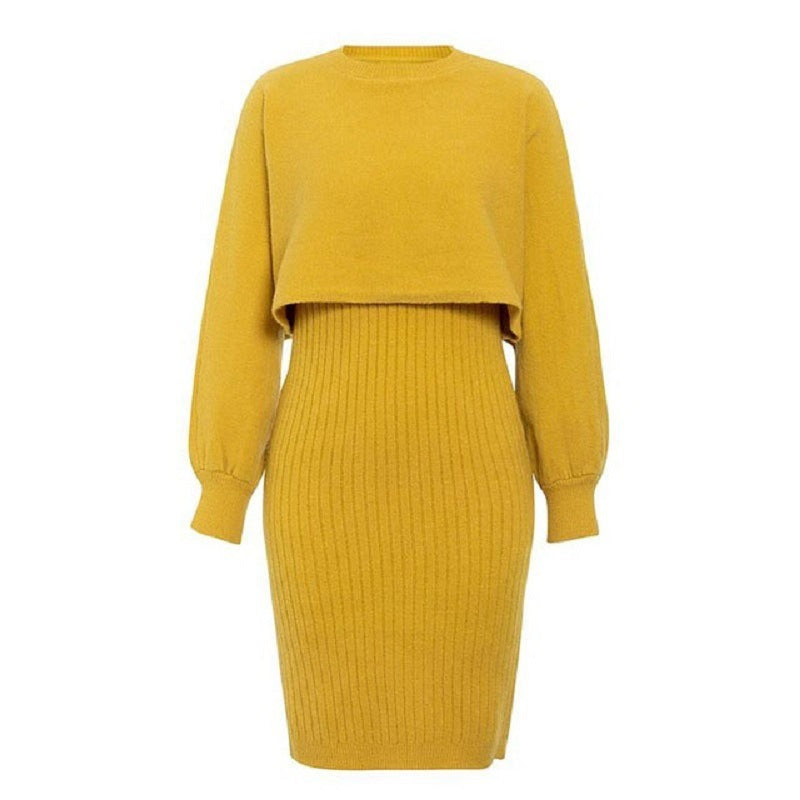 Robe pull femme avec haut contrastant et jupe côtelée Berg-Feldt