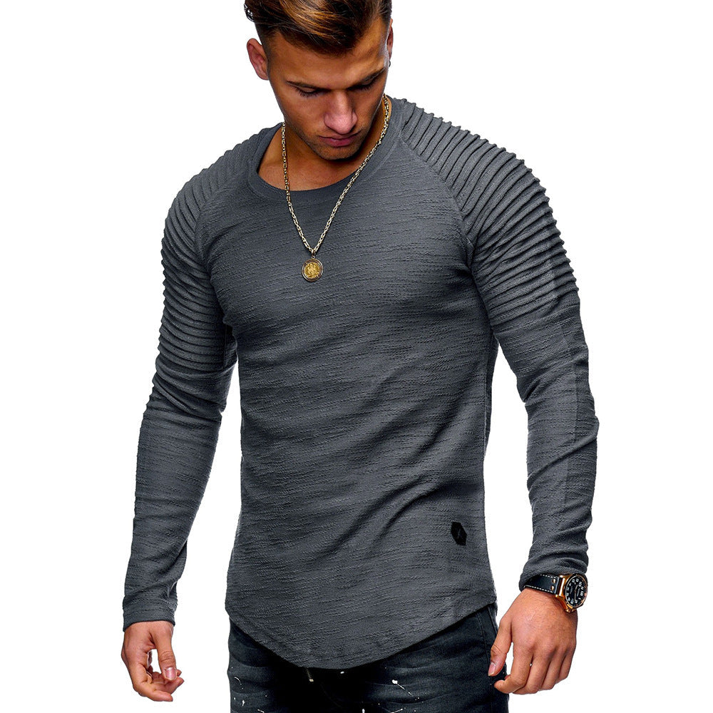 T-shirt à manches longues pour homme avec surface texturée et manches raglan Berg-Feldt