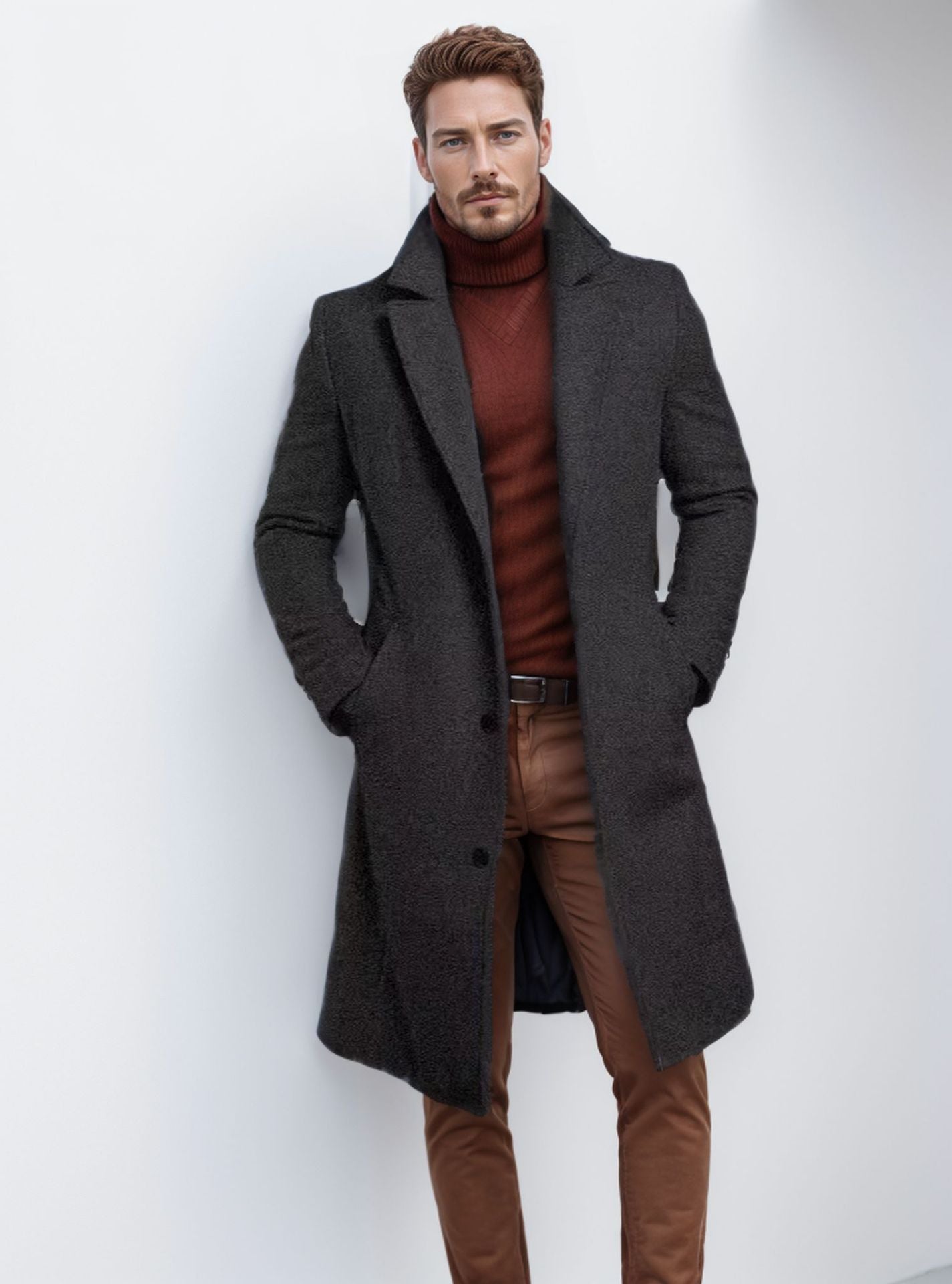 Manteau d'hiver élégant pour homme avec revers chic Berg-Feldt