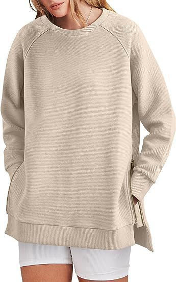 Women's casual sweatshirt with side pockets and zip Berg-Feldt