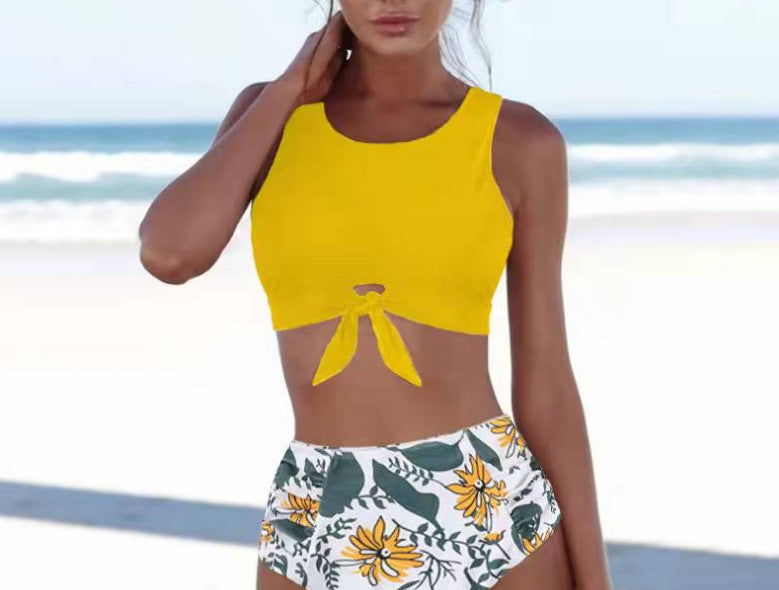 Ensemble bikini femme imprimé botanique (Crop Top) par berg-feldt