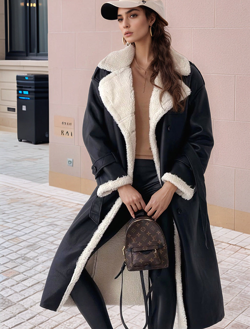 Manteau long doublé pour femme avec col élégant Berg-Feldt