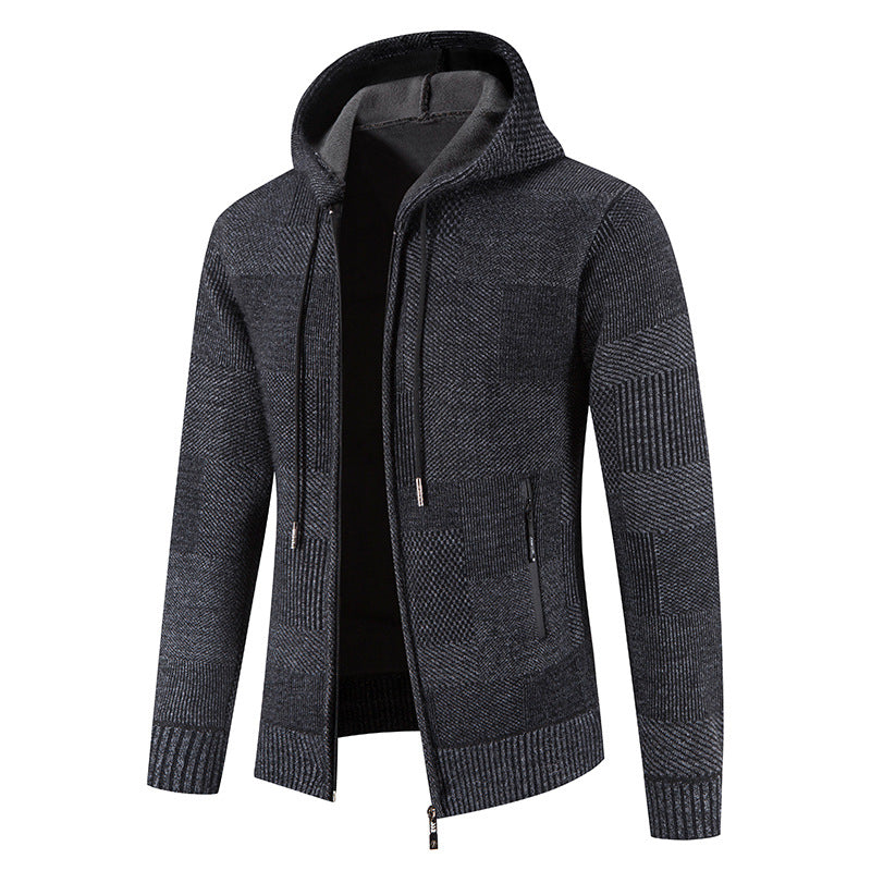 Cardigan à capuche homme avec éléments de structure modernes Berg-Feldt