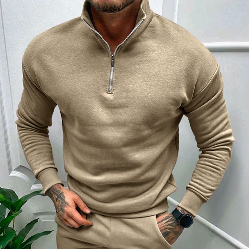 Sweat-shirt homme à col montant zippé Berg-Feldt