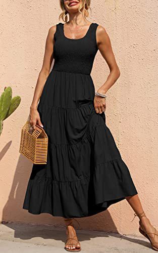 Robe longue étagée pour femme avec haut élastique de berg-feldt