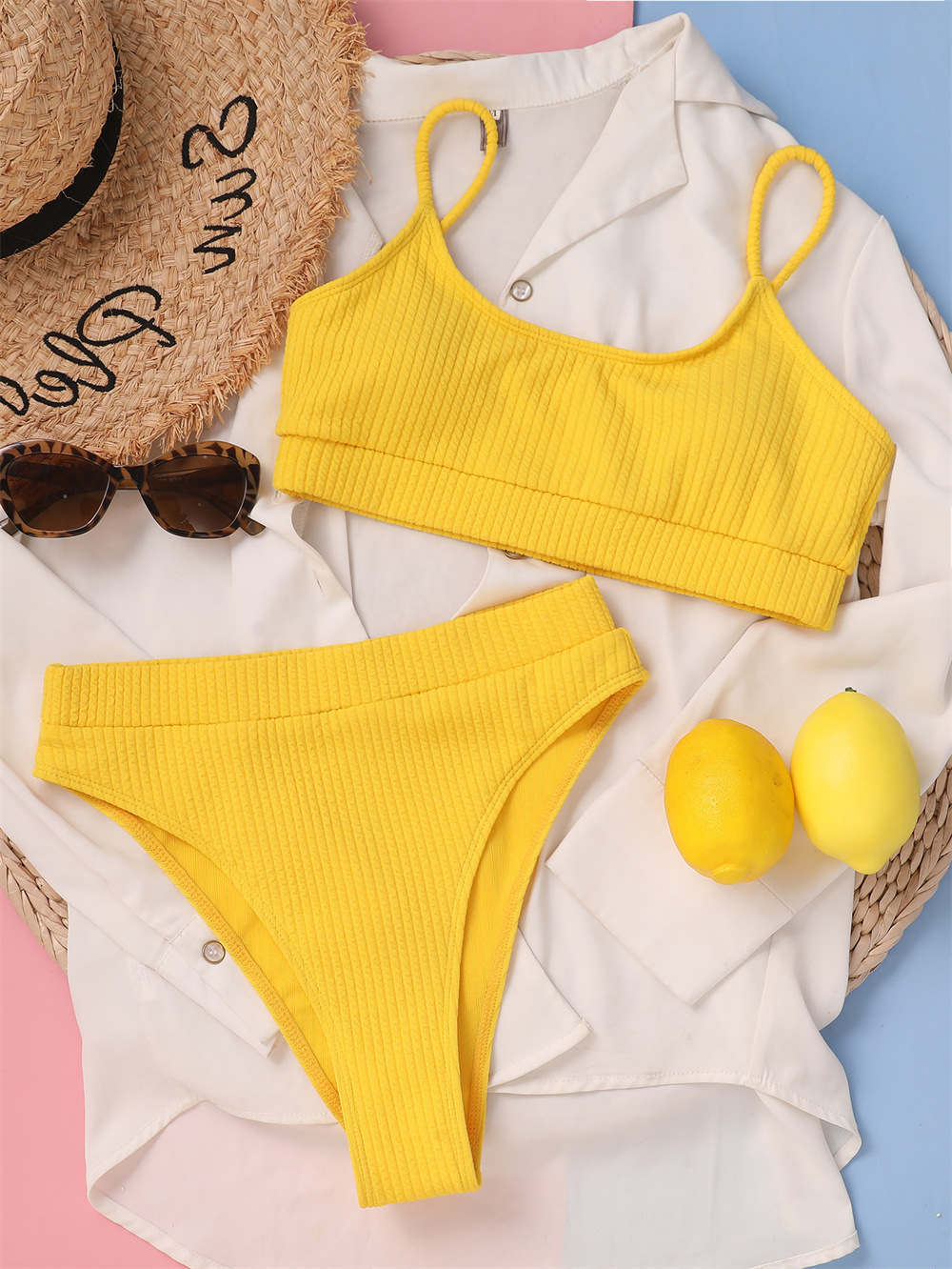 Ensemble bikini côtelé taille haute Berg-Feldt pour femme 1750839704