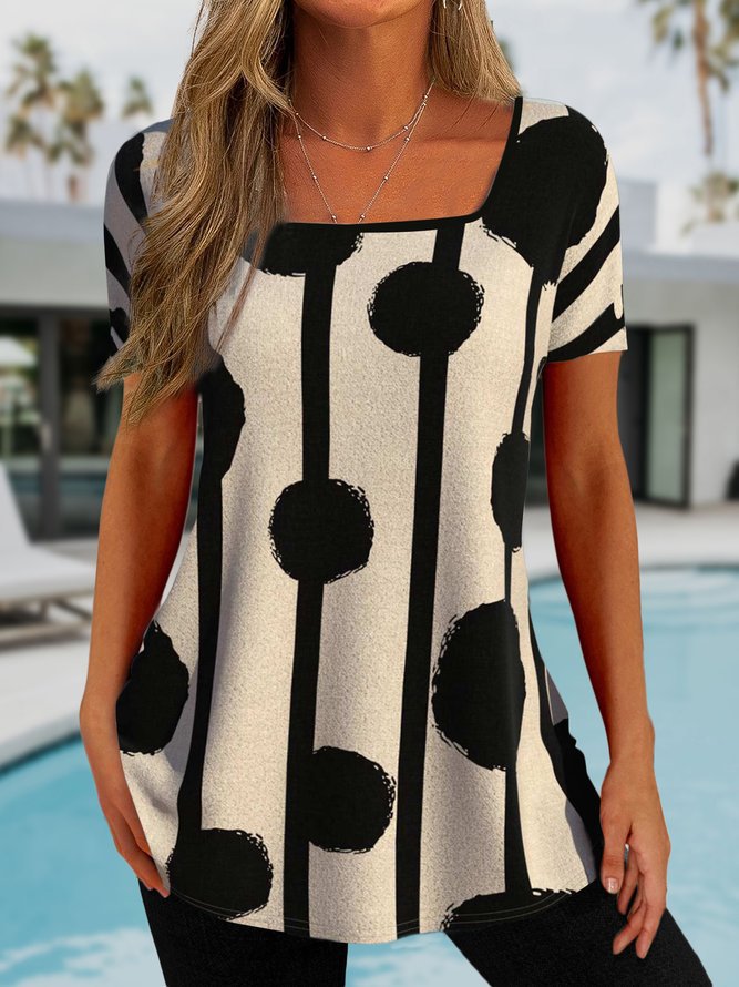 Women's Abstract Print Tunic Top by berg-feldt