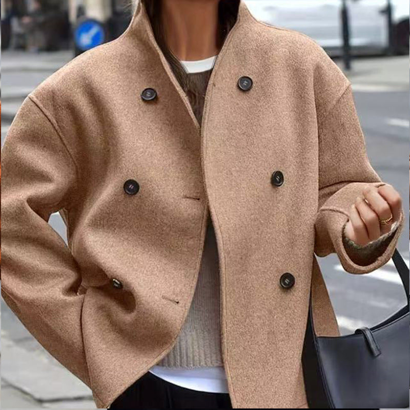 Veste en laine élégante pour femme avec double boutonnage et col montant Berg-Feldt