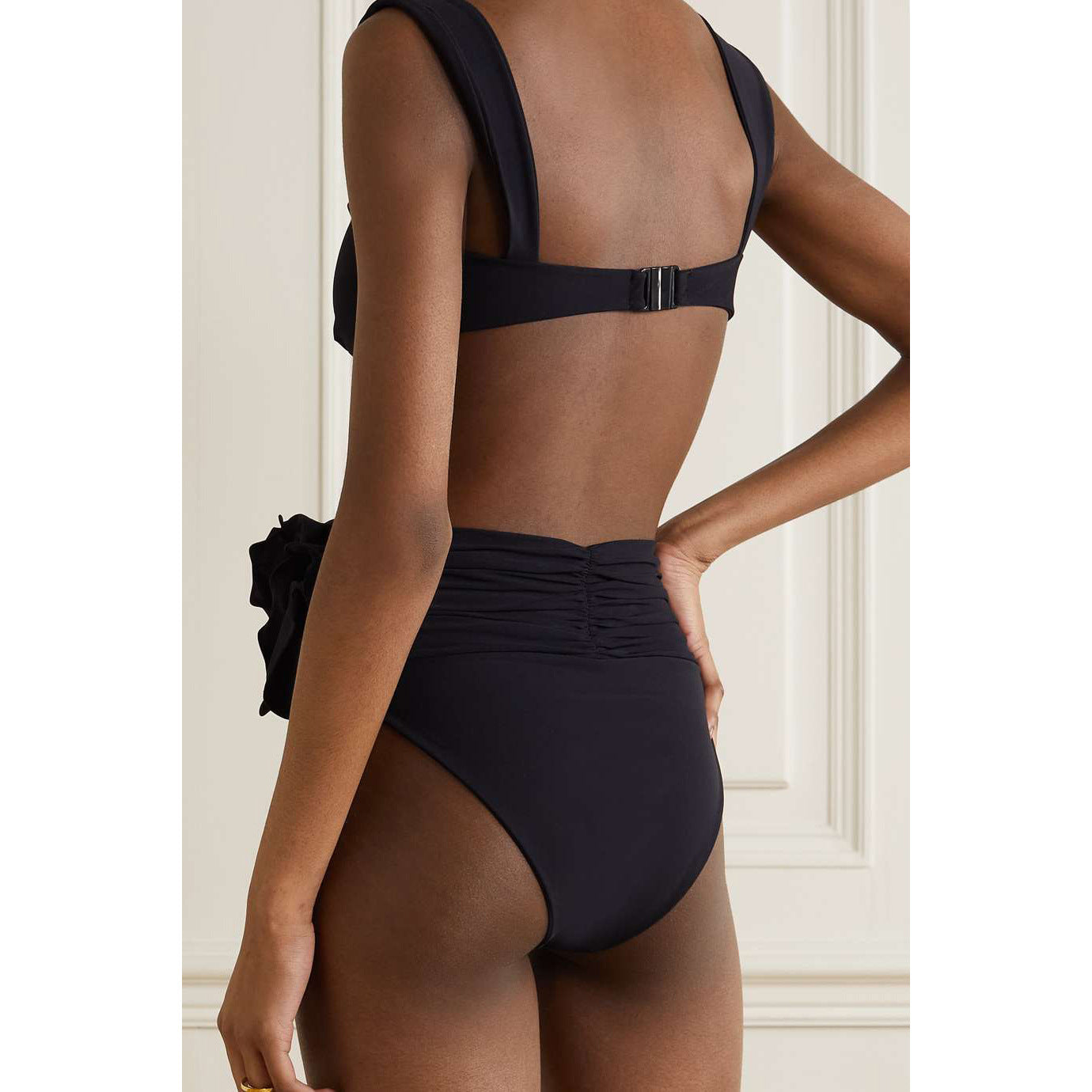 Ensemble de bikini femme Berg-Feldt taille haute avec détails floraux froncés